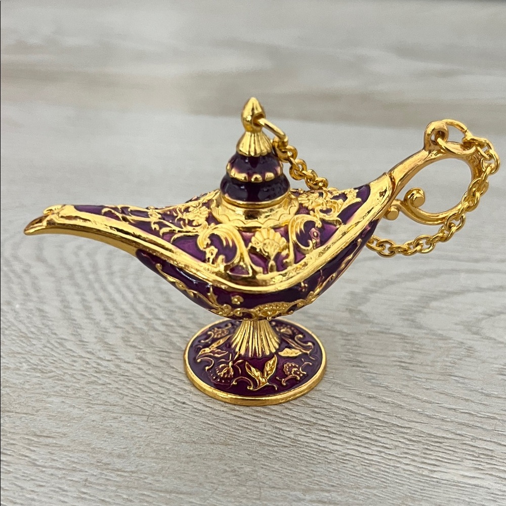 Gold and Purple Decorative Genie Lamp